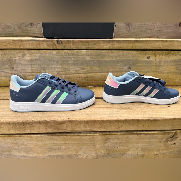 adidas gazelle silver green womens Adidas Grand Court Iridescent Sneakers main image 0